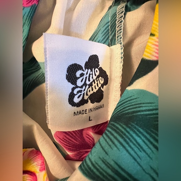 HILO HATTIE Hawaii USA‎ Women’s L Flower Print Muumuu Dress Vintage Long E23 - Picture 5 of 8